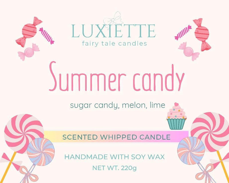 Summer Candy - Handmade Soy Candle by Luxiette