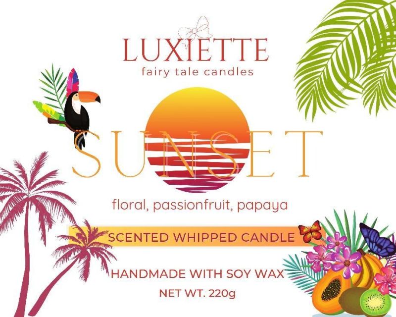 Sunset - Handmade Soy Candle by Luxiette