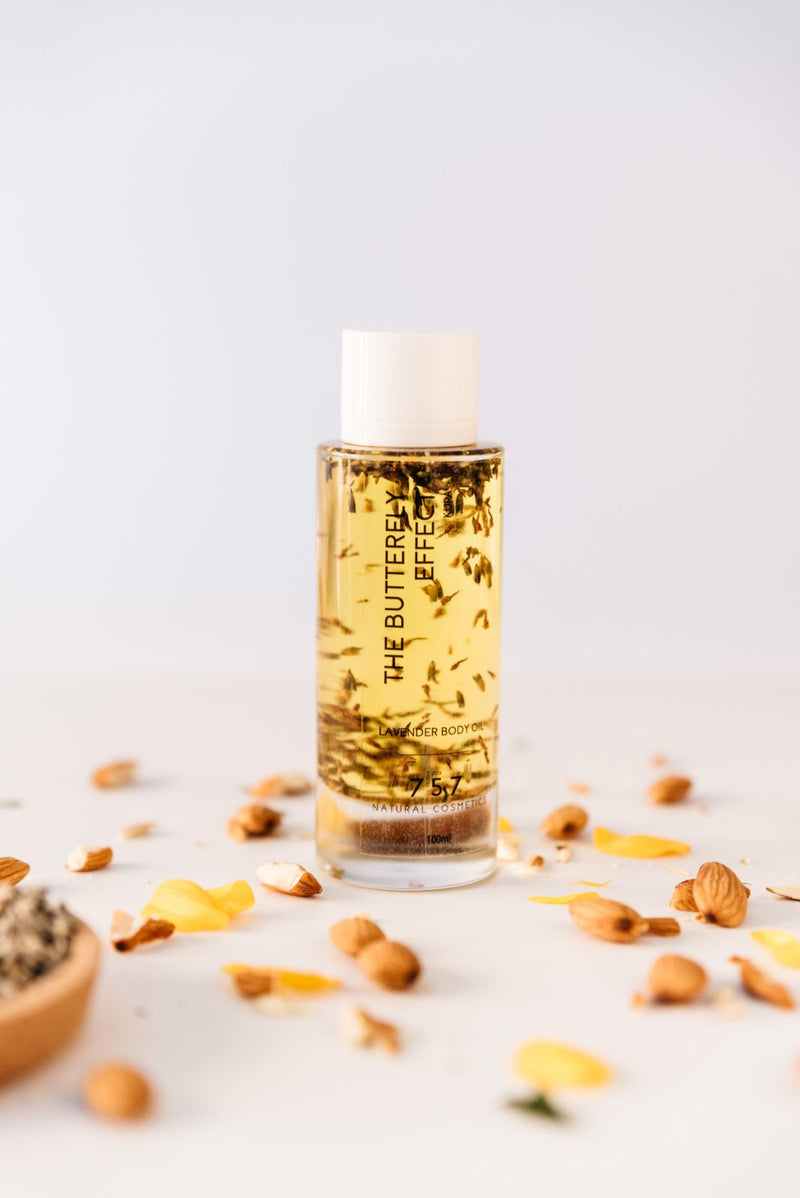 The Butterfly Effect Body Oil- dried lavender flowers infused oil