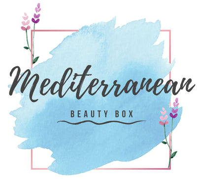 The logo of Mediterranean Beauty Box, online shop for natural handmade cosmetics inspired by Mediterranean.